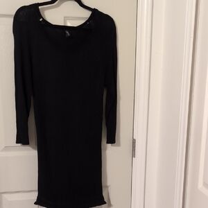 Guess by Marciano Black Long Sleeve Dress
